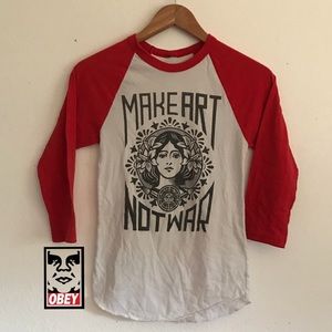 obey “make art not war shirt”